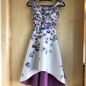 True Violet hi-Lo midi gown